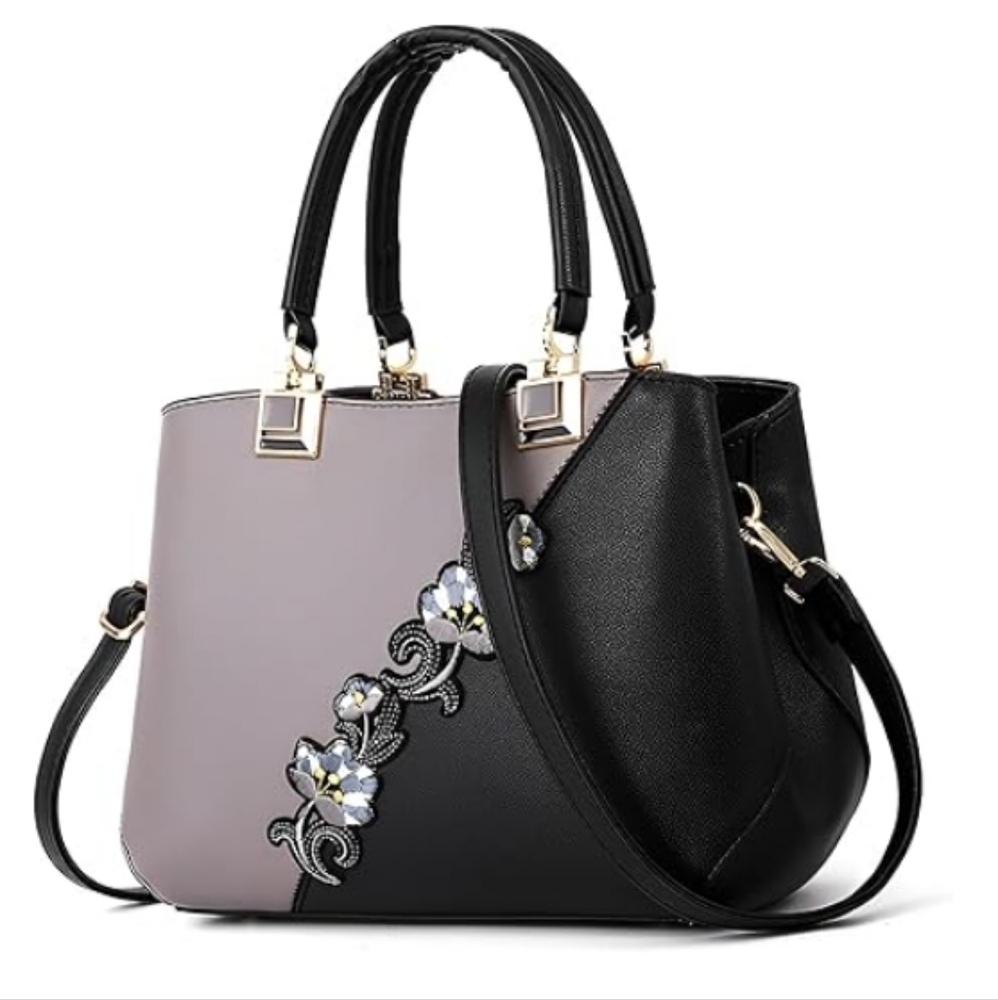 Handbag Embroidery Top Handle Satchel Fashion Shoulder Bag Tote Purse